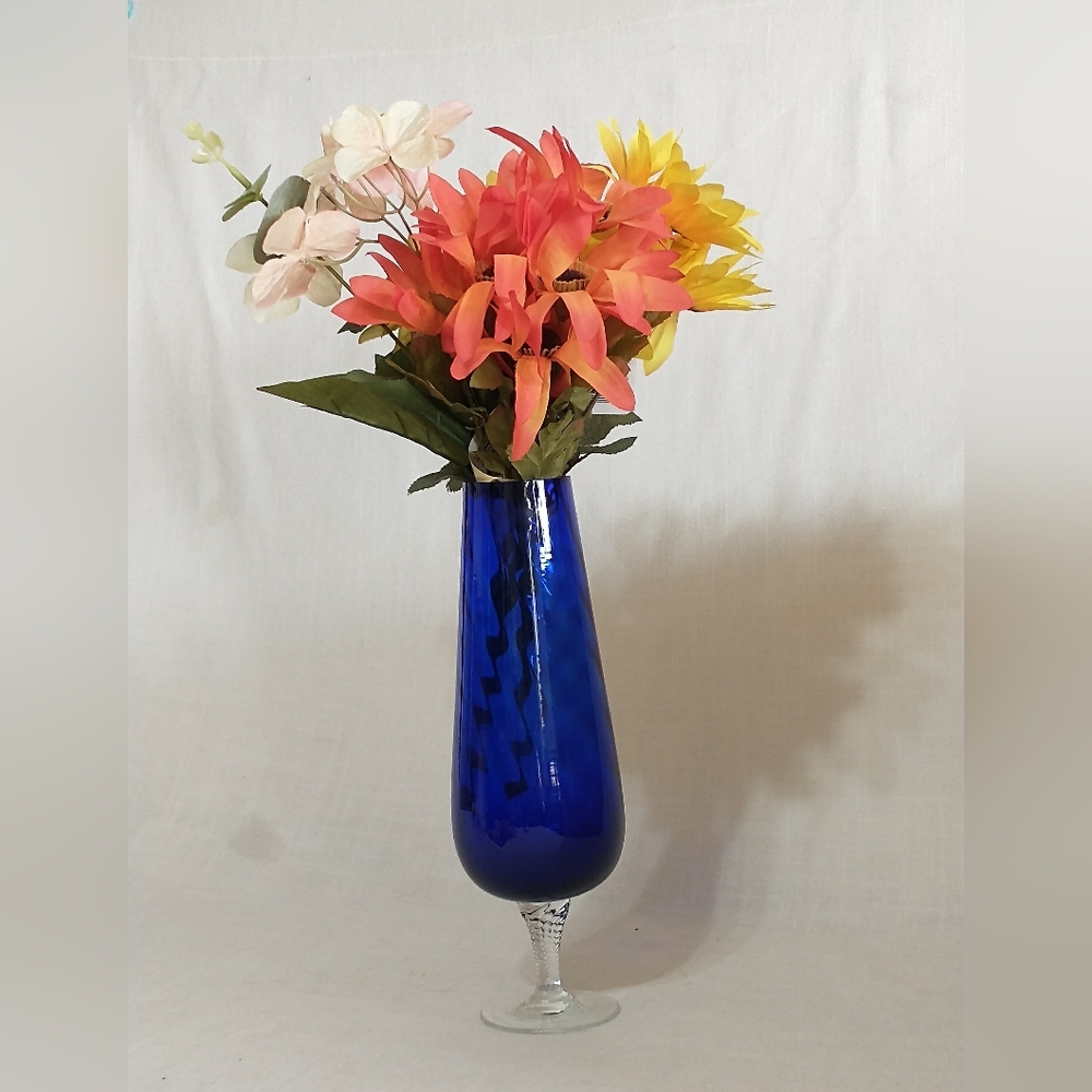 VASE - COBALT Blue Glass Vase - Beautiful!